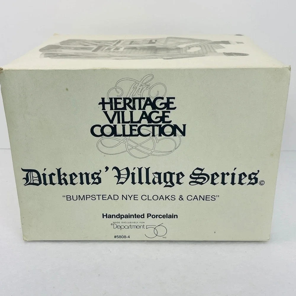 Dept 56 Dickens Village Bumpstead Nye Cloaks Canes 58084 Christmas House Lighted